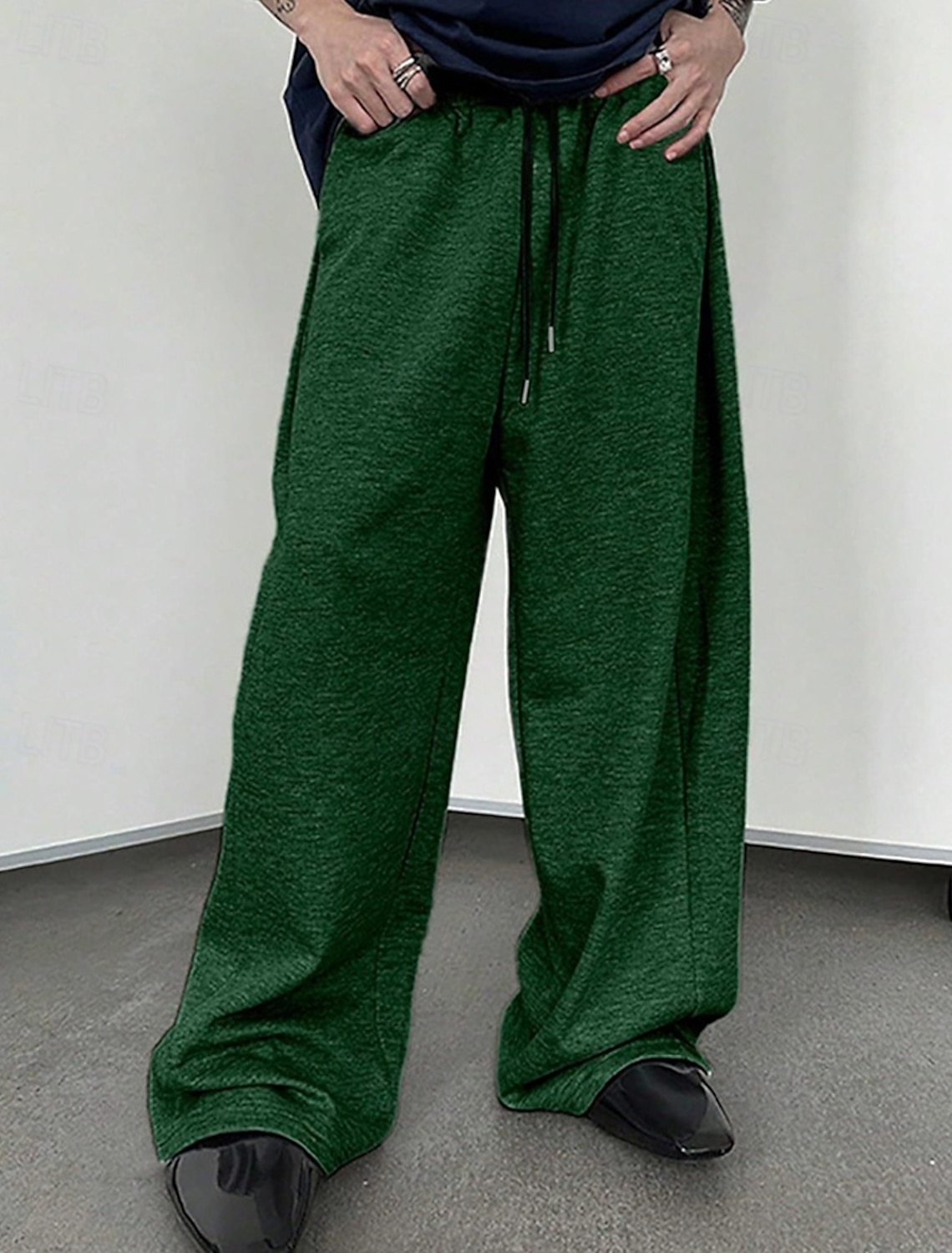 Men's Sweatpants Trousers Straight Leg Drawstring Pocket Elastic Wa #3