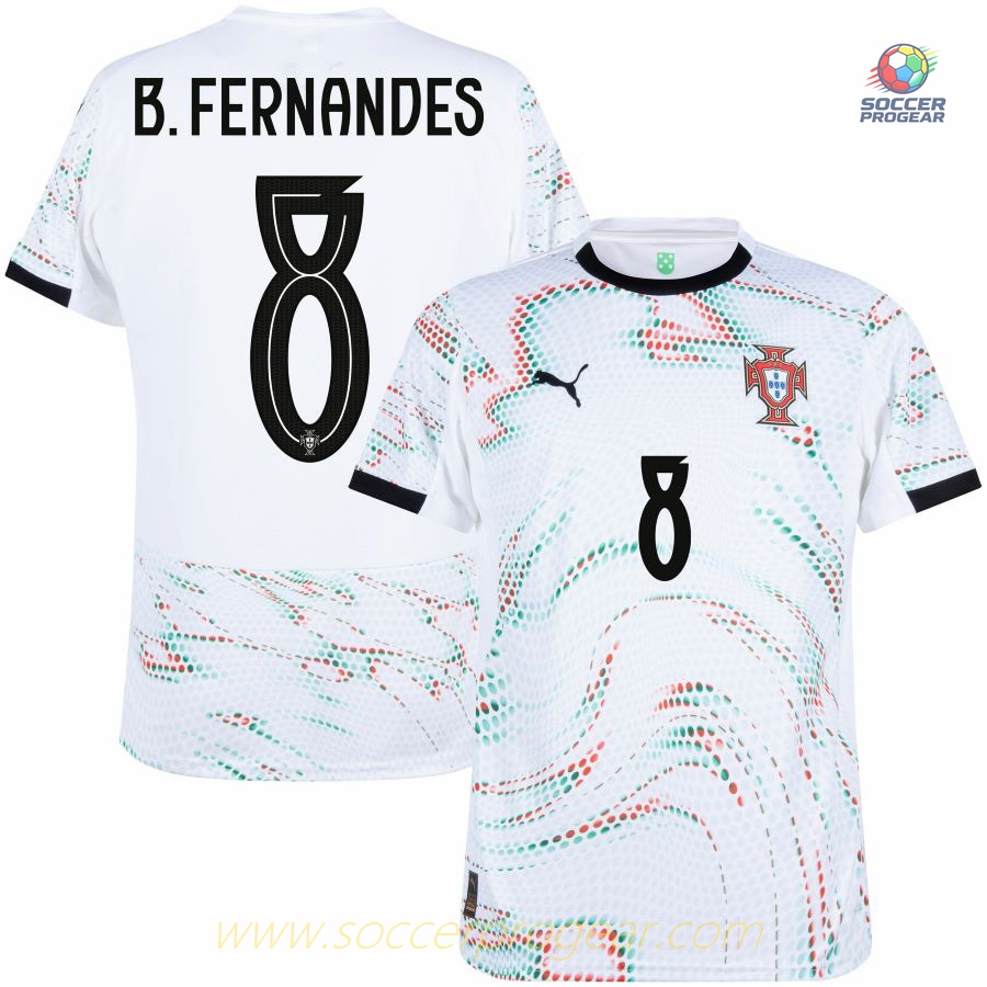 Portugal Away Team Football Jersey 2025 Edition 2026 B. Fernandes