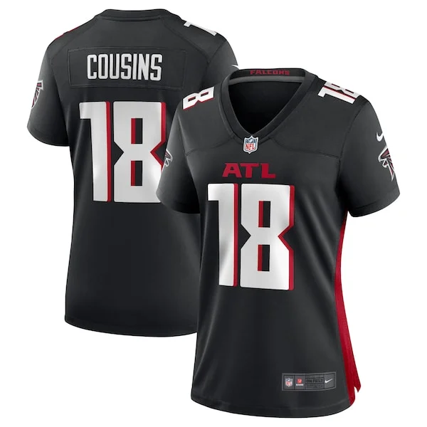 None Kirk Cousins Game Jersey - Black | NFL Player Jersey | NFL Footba