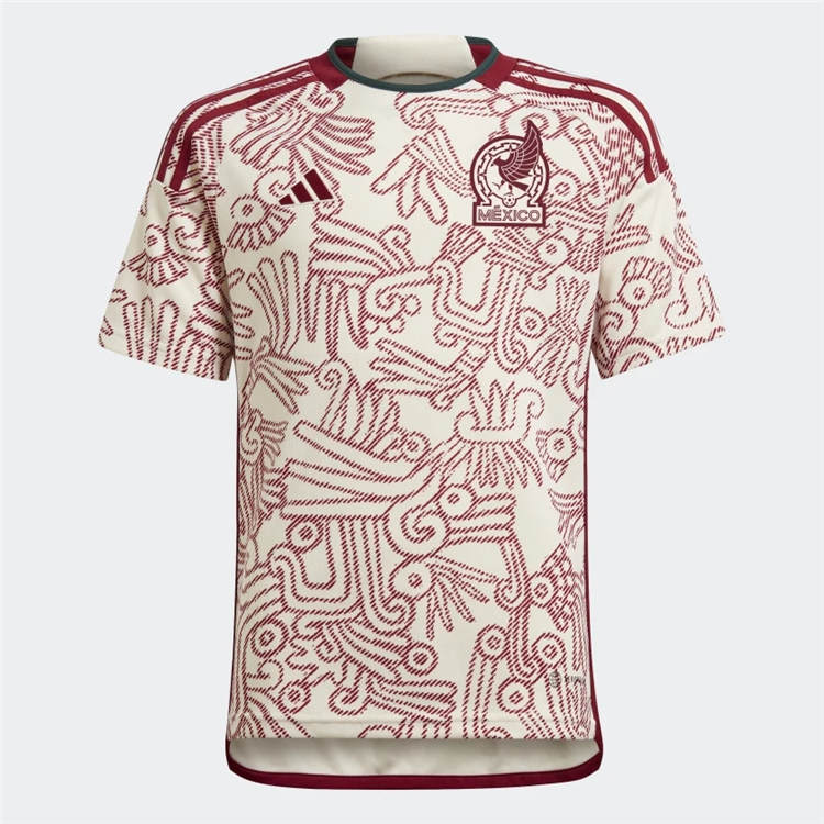 2022 MEXICO AWAY WHITEPINK SOCCER JERSEY FOOTBALL SHIRT - Official