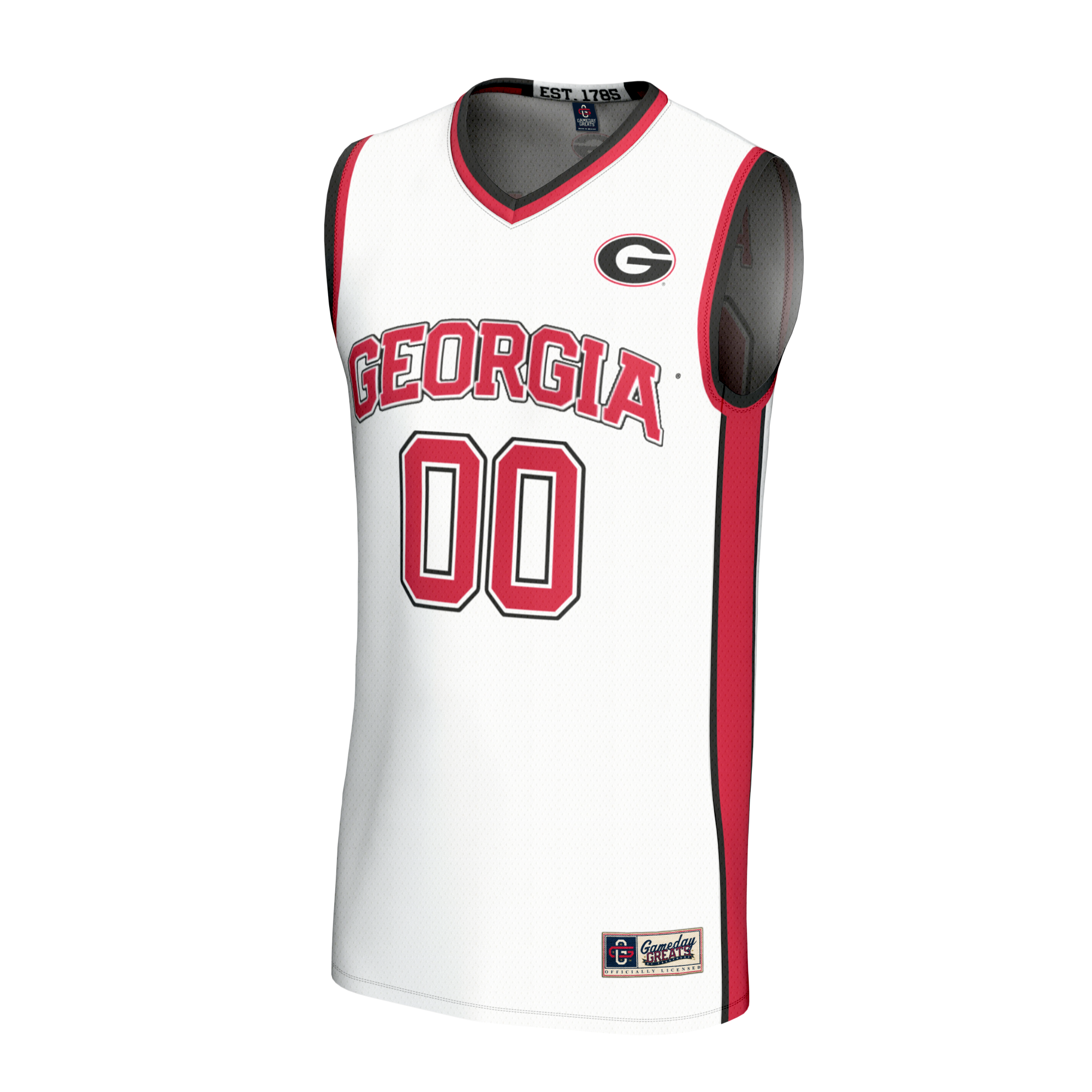 [DDG] Georgia Bulldogs GameDay Greats Unisex Lightweight Collegiate Men's Basketball NIL Pick-A-Player Fashion Jersey - White