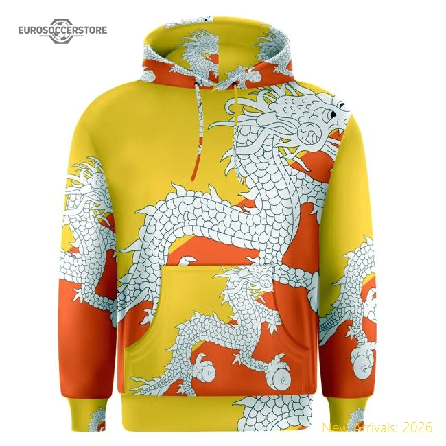 Bhutan Sublimated Flag Hoody - World Cup Edition - Official Design