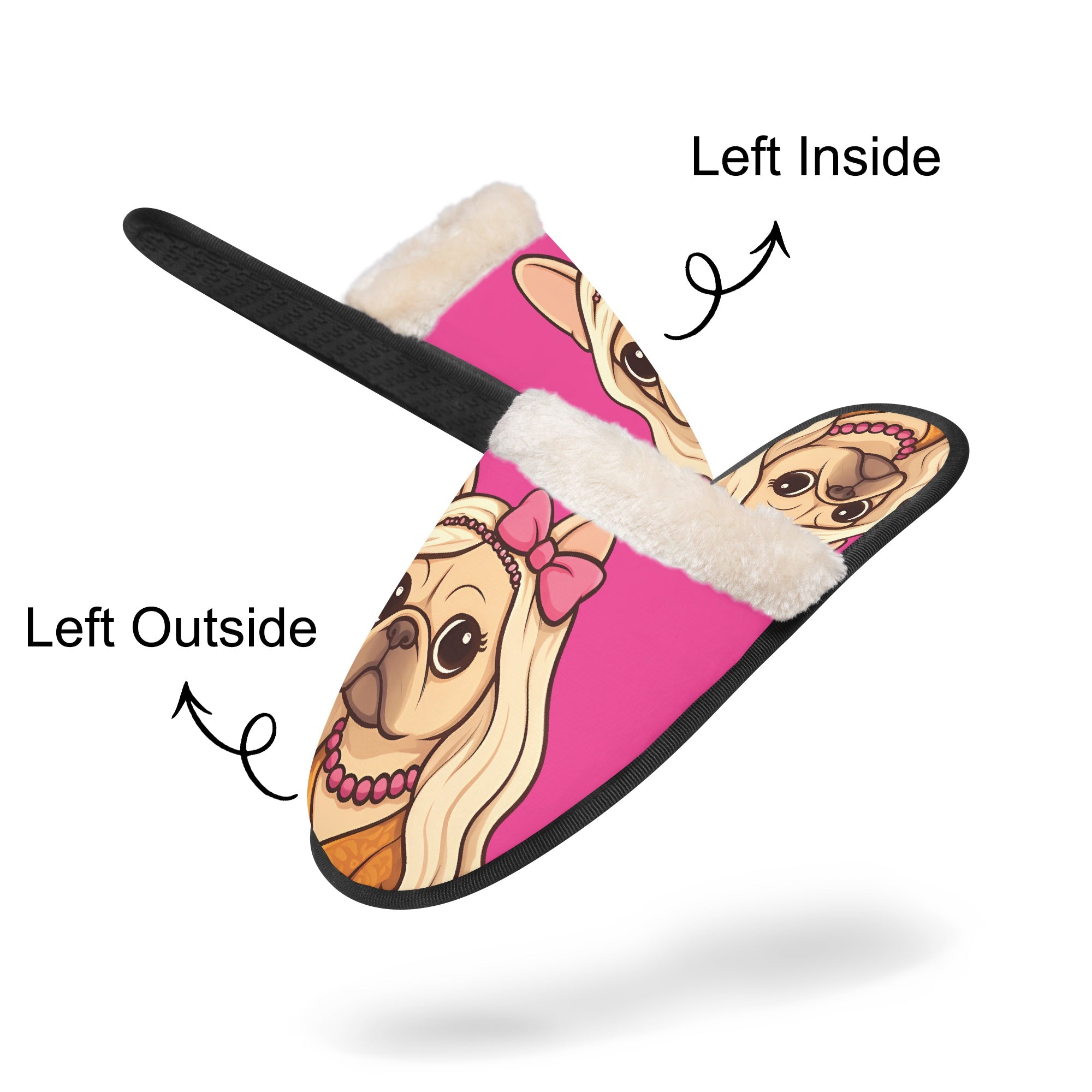 French Bulldog Pickle Cozy Winter Slippers Frenchie Paw Protection