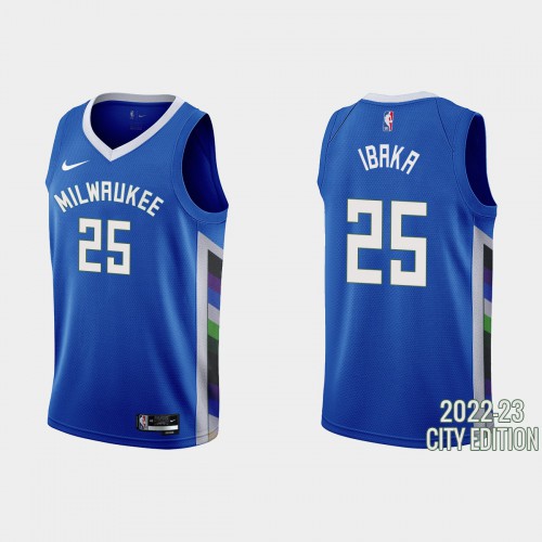 Blue Nike Milwaukee Bucks #25 Bucks Jersey - High-Quality Polyester