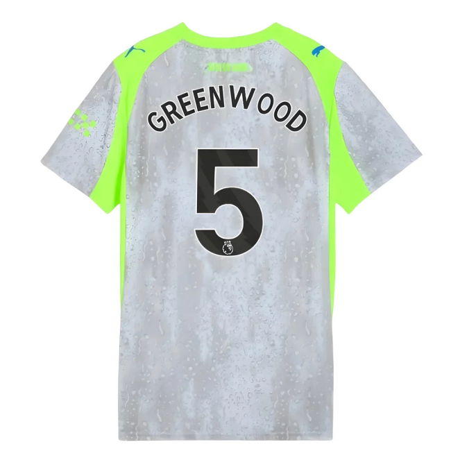Womens Greenwood 5 Retro 2025-2026 Man City Third Retro Jersey (2)