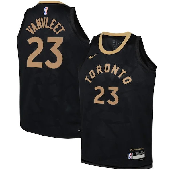 Pro-Grade Fred VanVleet TOR Basketball Jersey - Black - Fan Favorite