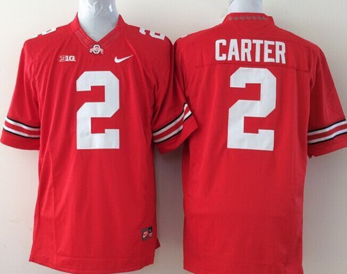 Men's OSU Buckeyes Red 2014 embroidered Cris Carter #2 premium Jersey
