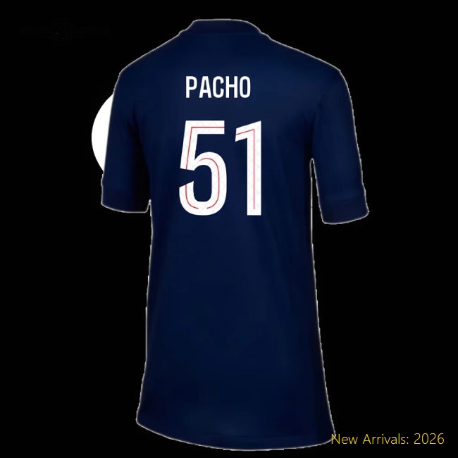 2025-2026 PSG Paris Saint Germain Home Shirt (Kids) (Pacho 51)