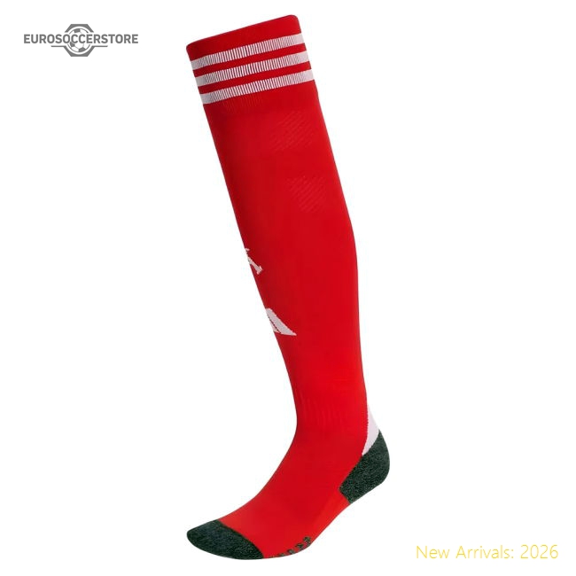 Arsenal 2025-2026 Home Socks (Red) Scarlet In Multiple Adult Sizes