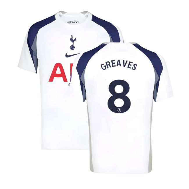 Discounted 2025-2026 Tottenham Home Official Shirt Rare Greaves 8#568