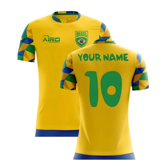 Professional 2025-2026 Brazil Home Concept Football Shirt (Your Name)