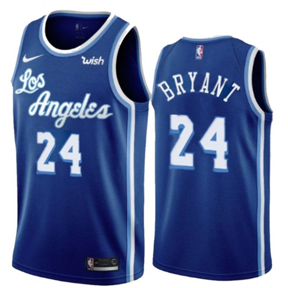 Men's Los Angeles Lakers #24 Kobe Bryant Blue Classic Edition Swingman Stitched Jersey