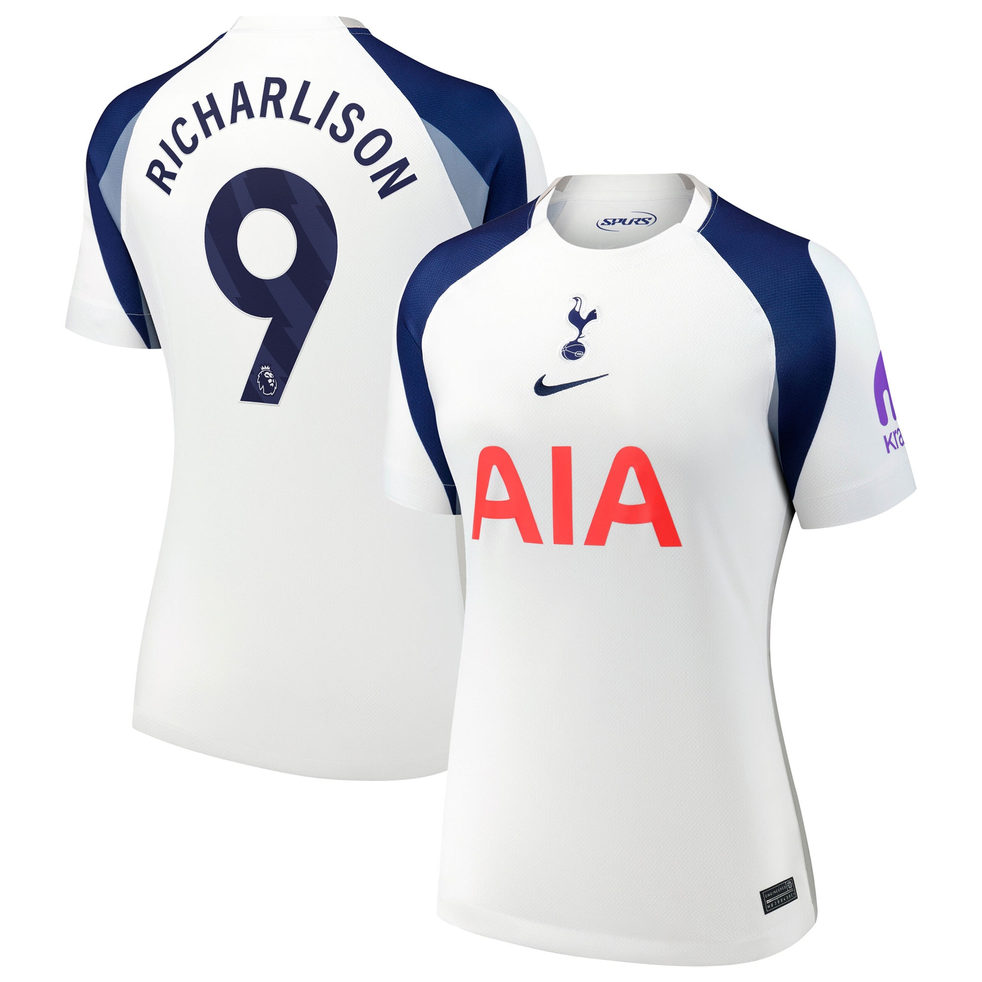 [SJH] Richarlison Tottenham Hotspur Women's 2025/26 Home Replica Player Jersey - White