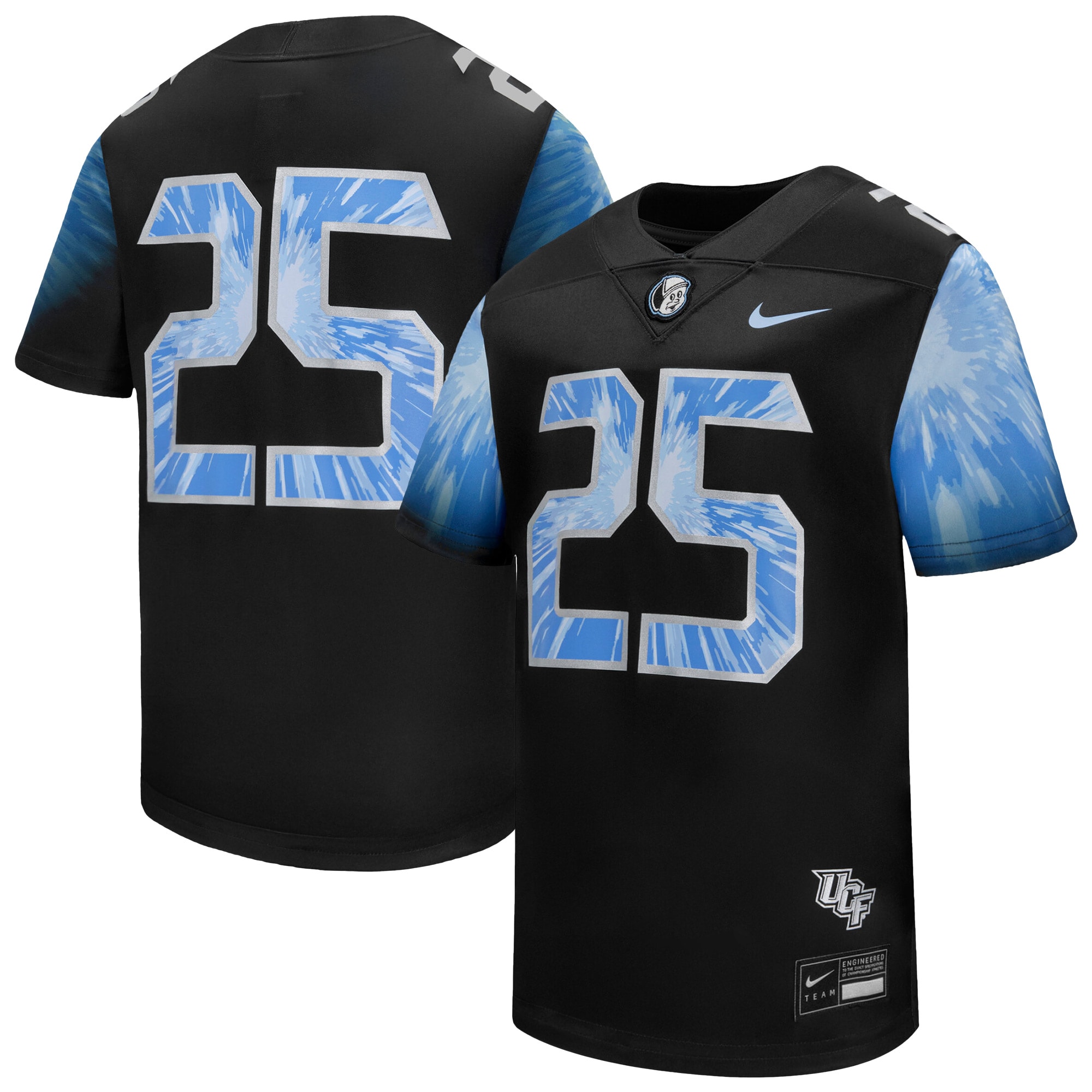[NJP] UCF Knights Youth 2025 Space Game Football Game Jersey - Black