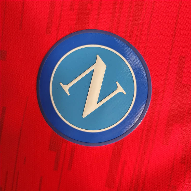 Napoli 2324 Soccer Shirt Champion Edition Red Football Shirt -