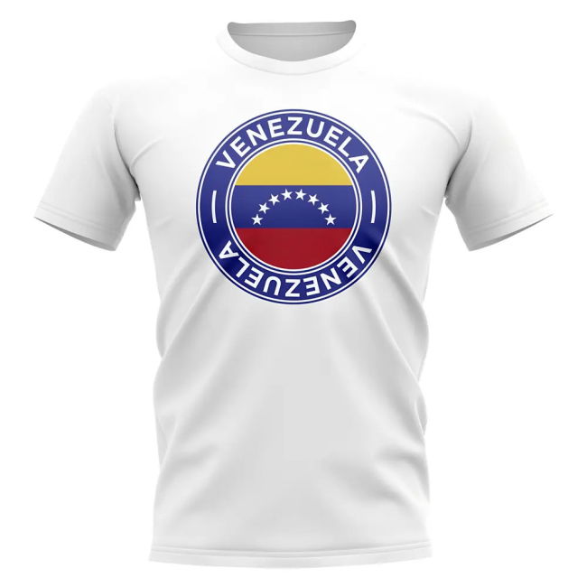 Venezuela Football Badge T-Shirt (White)