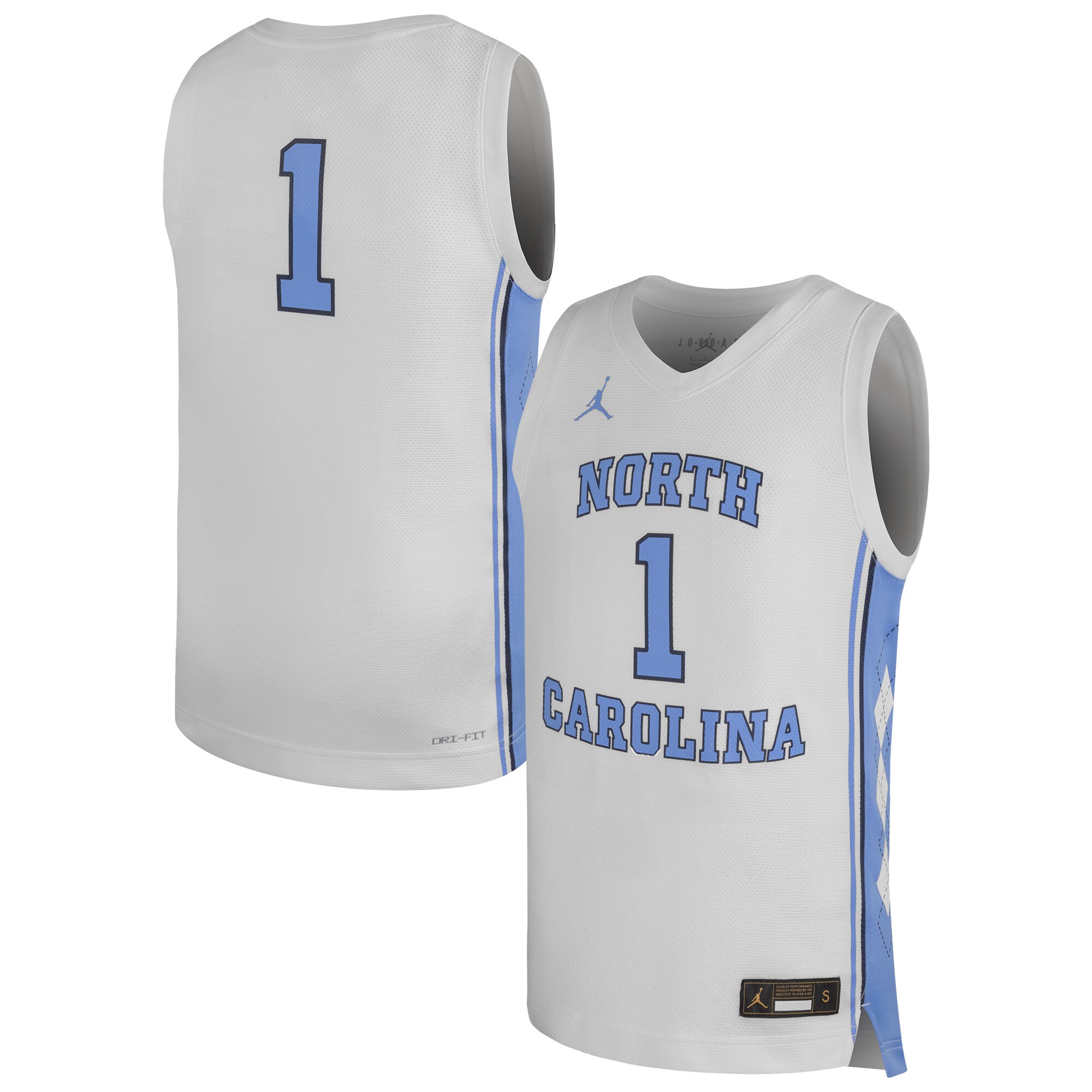 [DDG] North Carolina Tar Heels Youth Replica Basketball Jersey - White