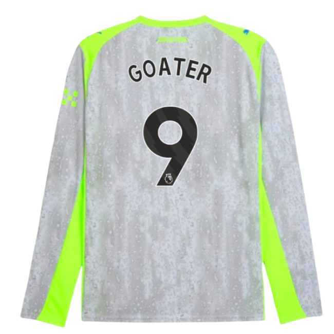 Professional 2025-2026 Man City Long Sleeve Third Shirt Goater 9