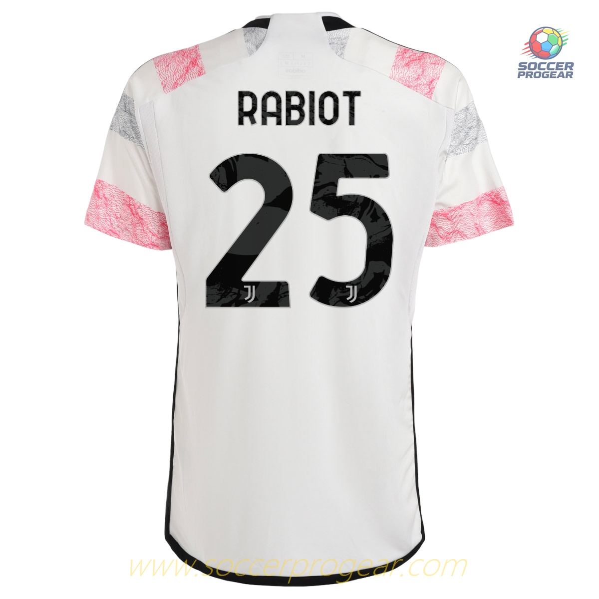 Juventus Away Youth Soccer Uniform Soccer Jersey 2023 2024 Rabiot