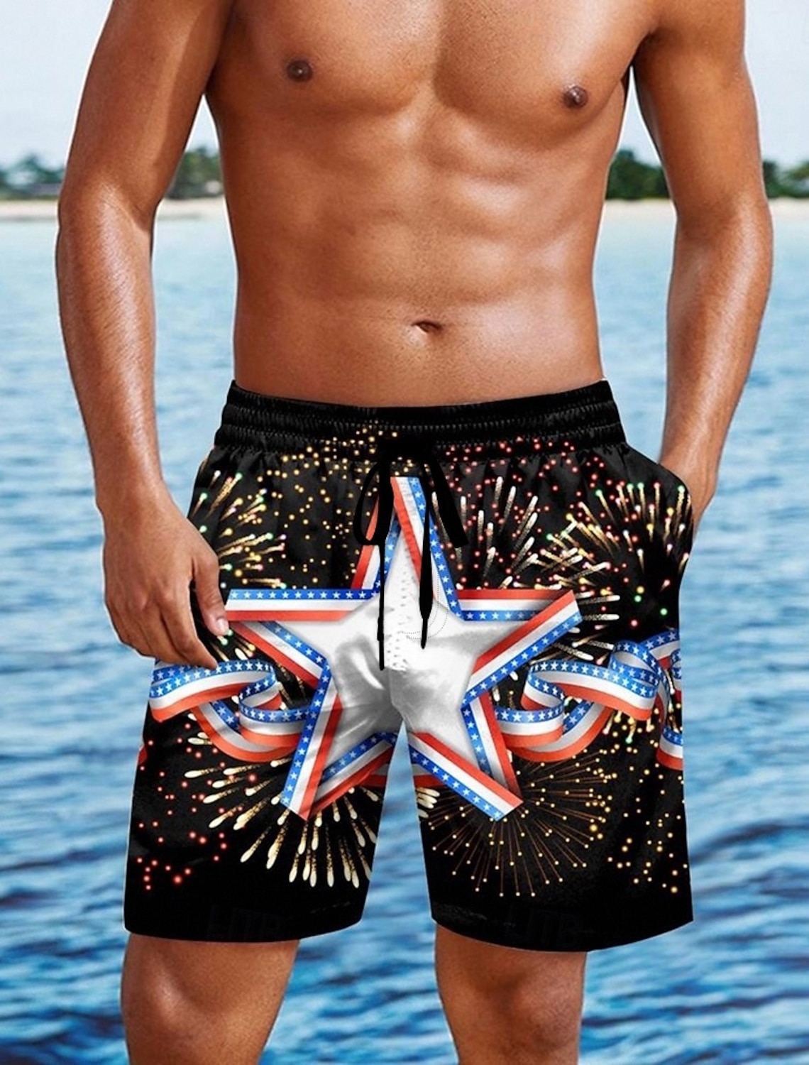 Men's 4th of July U.S. 250th Anniversary Eagle US Flag Shirt Waffle Shirt Casual Shirt Long Sleeve Vintage Retro Dailywear Holiday Summer Spring Turndown 3D Print Textured Button Up Shirts Black Red