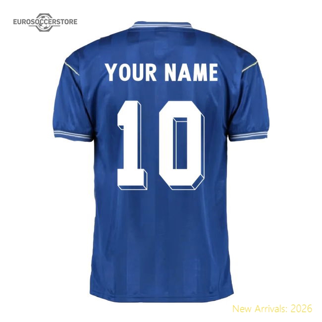 Score Draw Everton 1986 Home Shirt (Your Name)