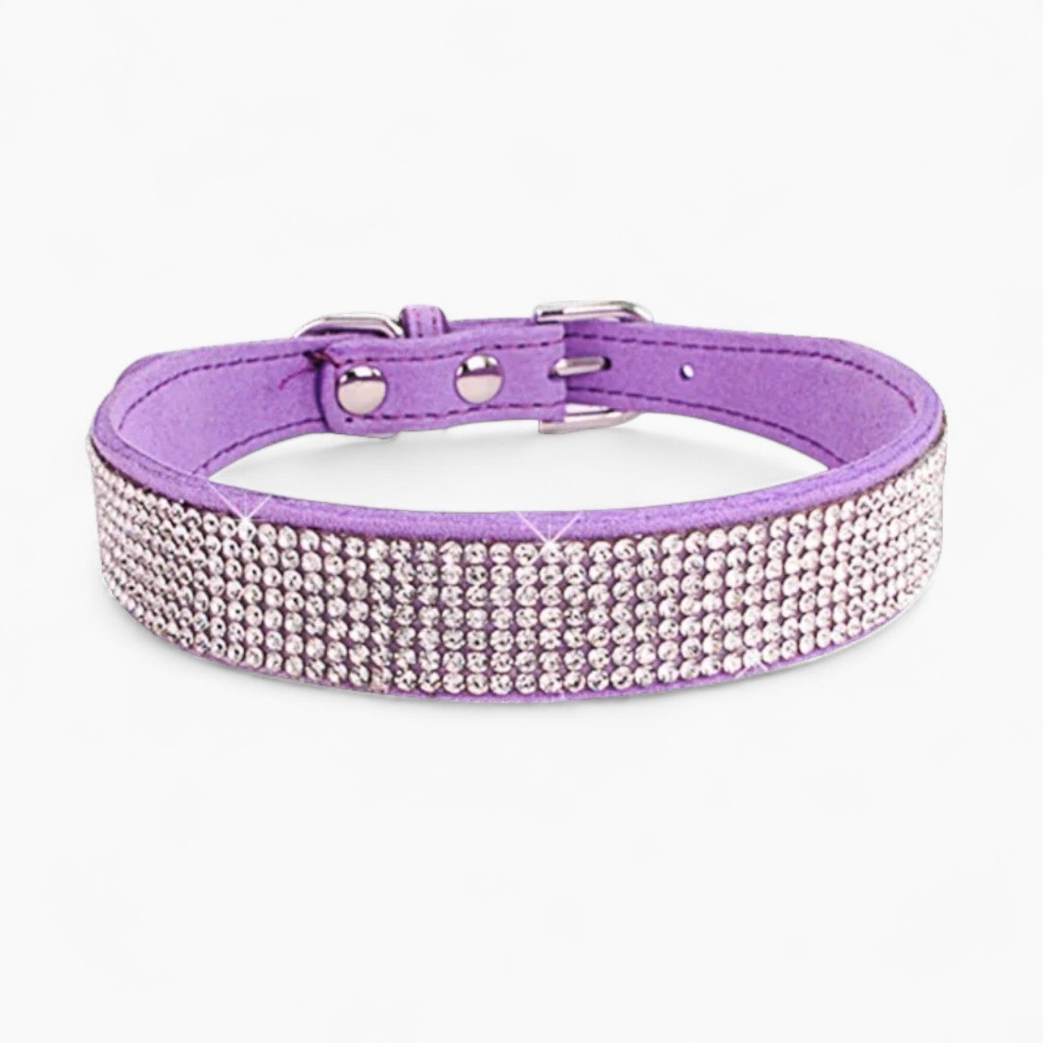 SparkleRuff Frenchie Rhinestone Collar – Soft Crystal Glitter with Zinc Alloy Buckle
