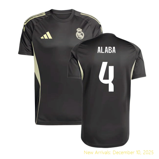 2025-2026 RM Real Madrid Training Durable Jersey (Utility Grey) (Alaba