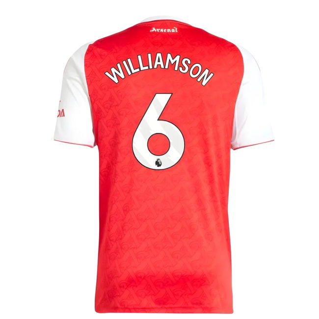2025-20 Arsenal Home Football Kit Williamson #6 L M S