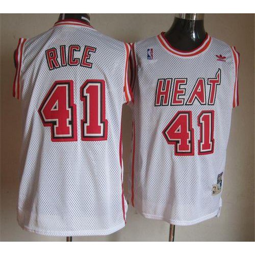 White MIA Miami Heat #41 Official Jersey NBA Fan Apparel Game Day Wear