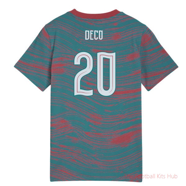 2026-2027 Portugal FtblCulture Tee AOP (Red-Green) - Kids (Deco 20)
