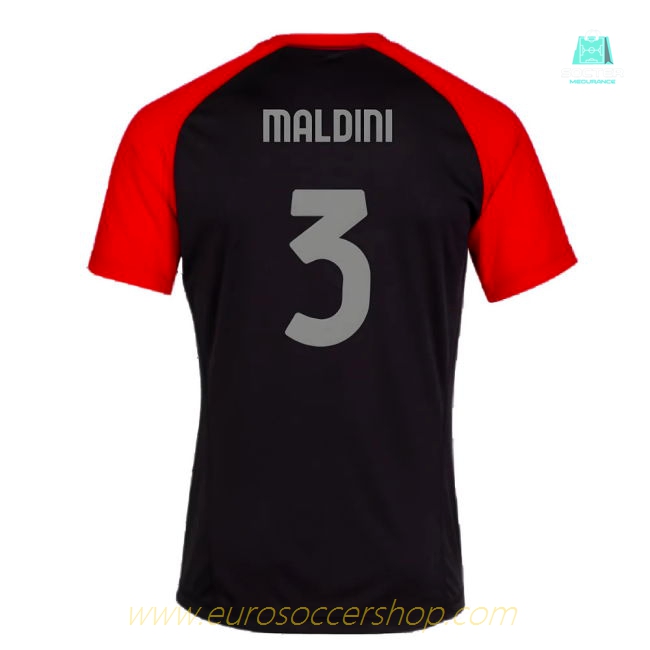 2023-2024 AC Milan Casuals Tee (Black) (Maldini 3)