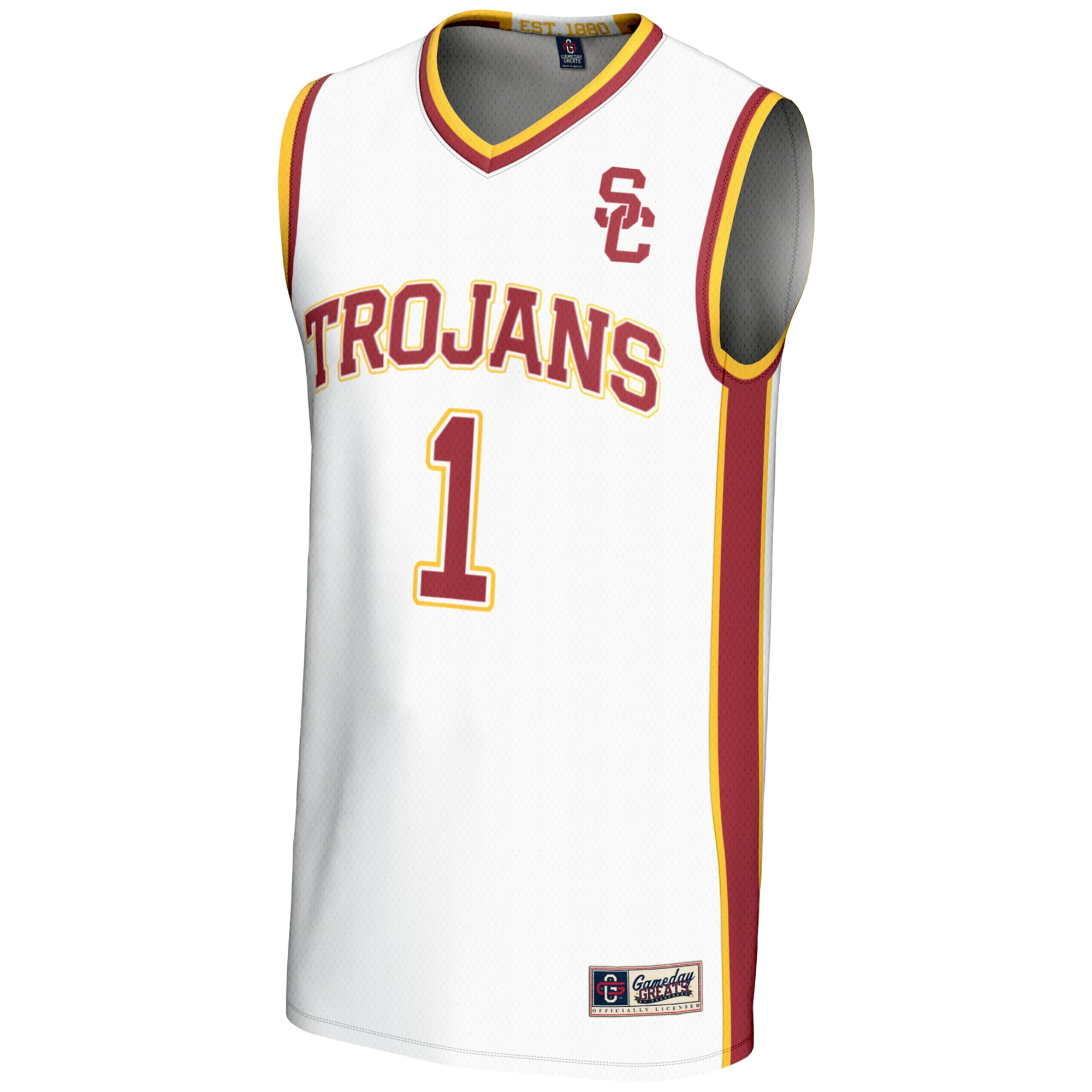 [DDG] USC Trojans GameDay Greats Unisex Lightweight Basketball Jersey - White
