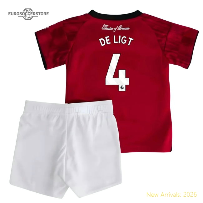 Excellent 2025-2026 Man Utd Home Baby Kit (de Ligt 4) - Authentic Design