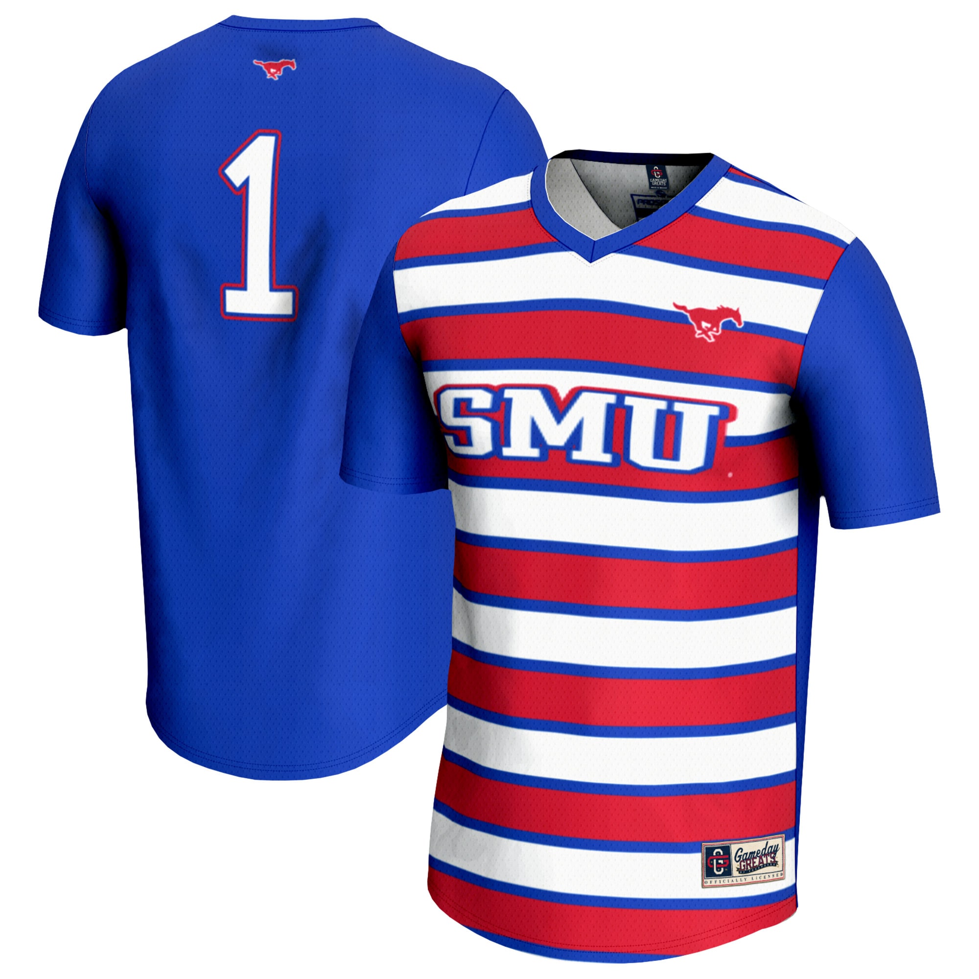 [LK] SMU Mustangs GameDay Greats Unisex Lightweight Soccer Fashion Jersey - Royal