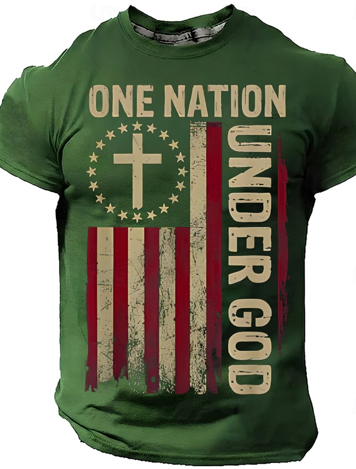 Men's American US Flag America's 250th Anniversary T Shirt Short