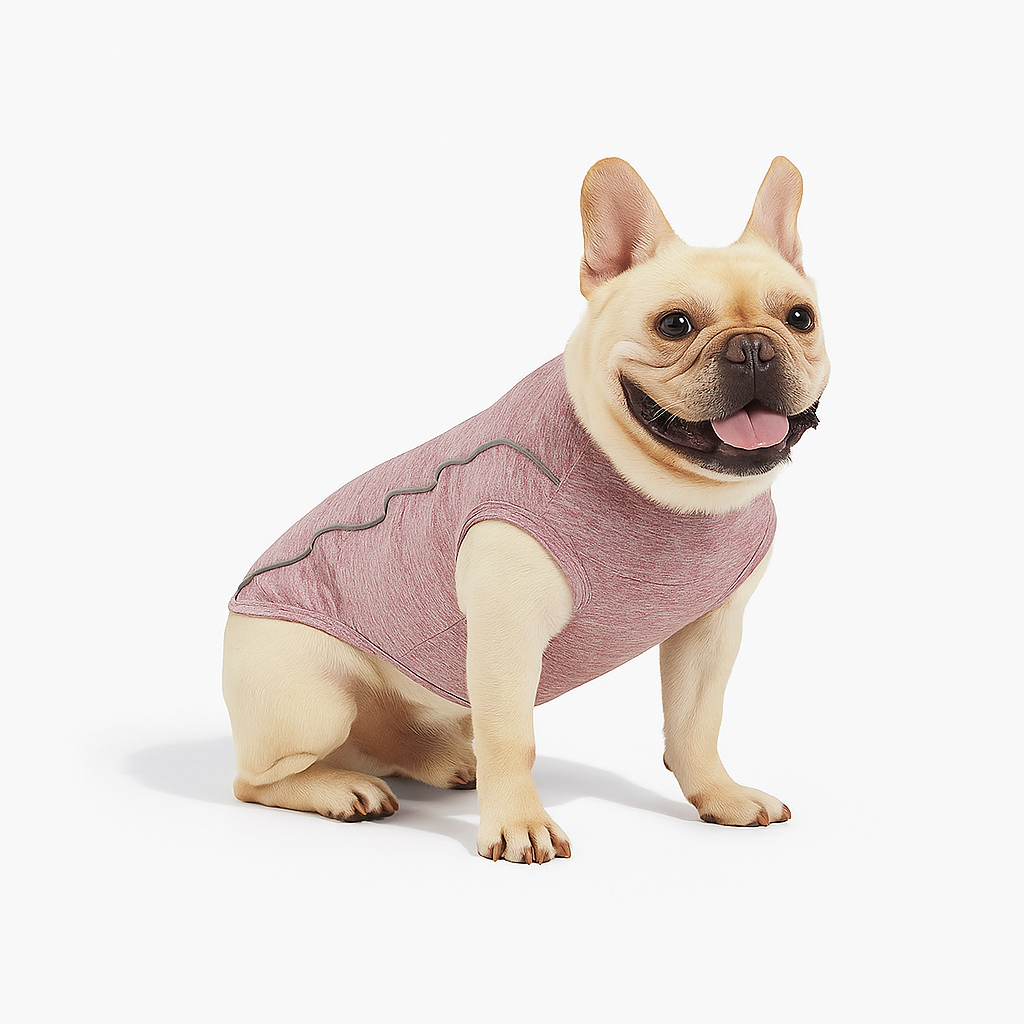 – Reflective Breathable Soft Sleeveless T-shirt Frenchie Themed Wear