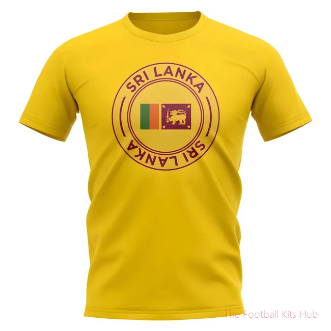 Sri Lanka Football Badge T-Shirt (Yellow)