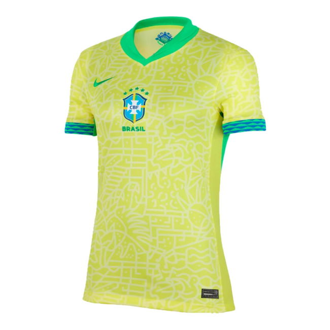 Womens 2024-2025 Brazil Soccer Team Home Jersey (Raphinha 11)