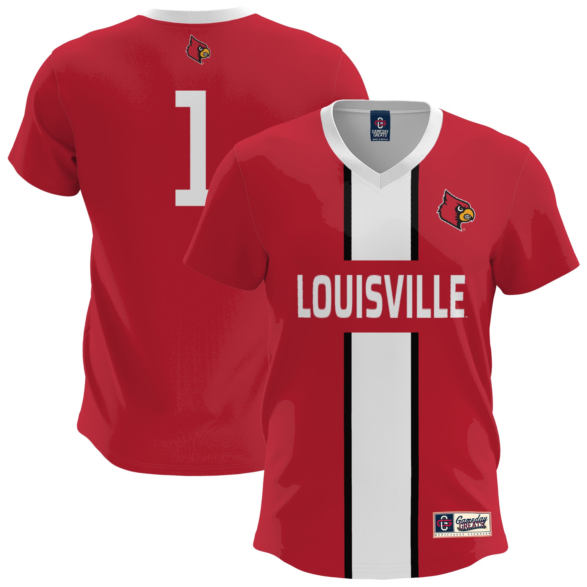 [LK] Louisville Cardinals GameDay Greats Youth Lightweight Soccer Fashion Jersey - Red