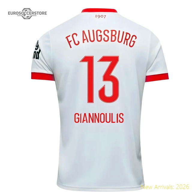 Top-grade 2025-2026 Fc Augsburg Home Shirt (giannoulis 13)