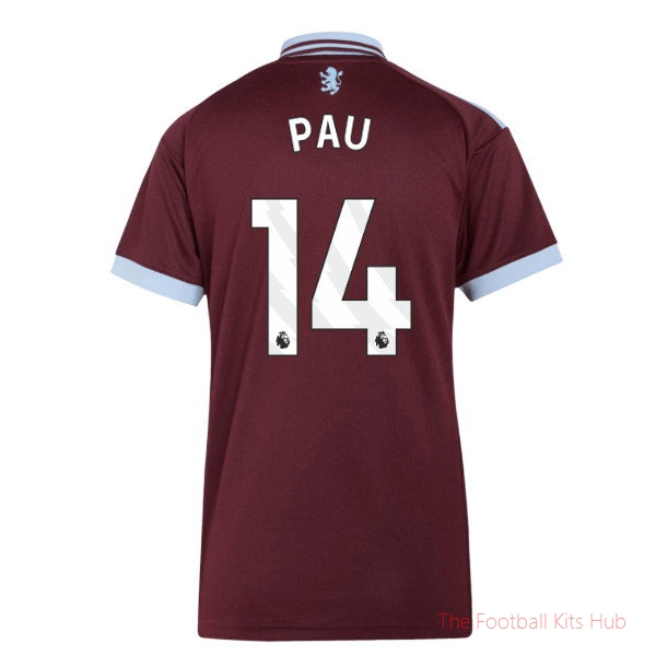 Breathable Aston Villa 2026-2027 Home Shirt (Womens) (Pau 14)
