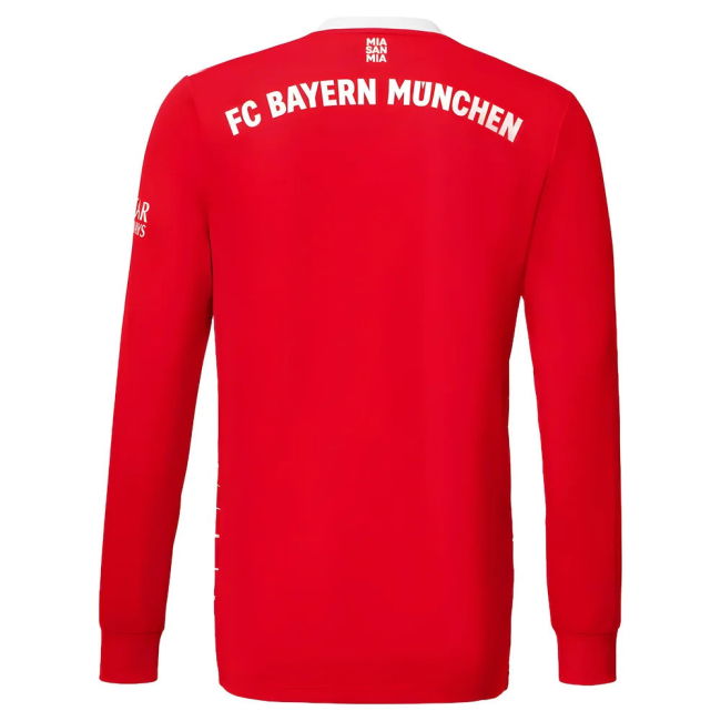2022-2023 Home Shirt by Bayern Munich Long Sleeve (Adult
