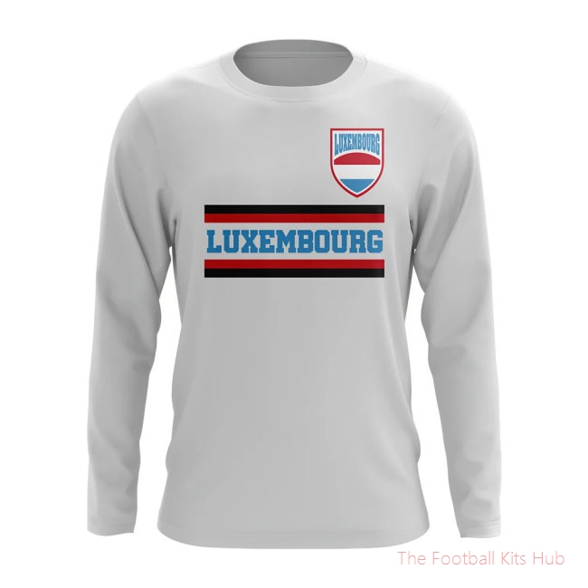 Luxembourg Core Football Country Long Sleeve T-Shirt (White)