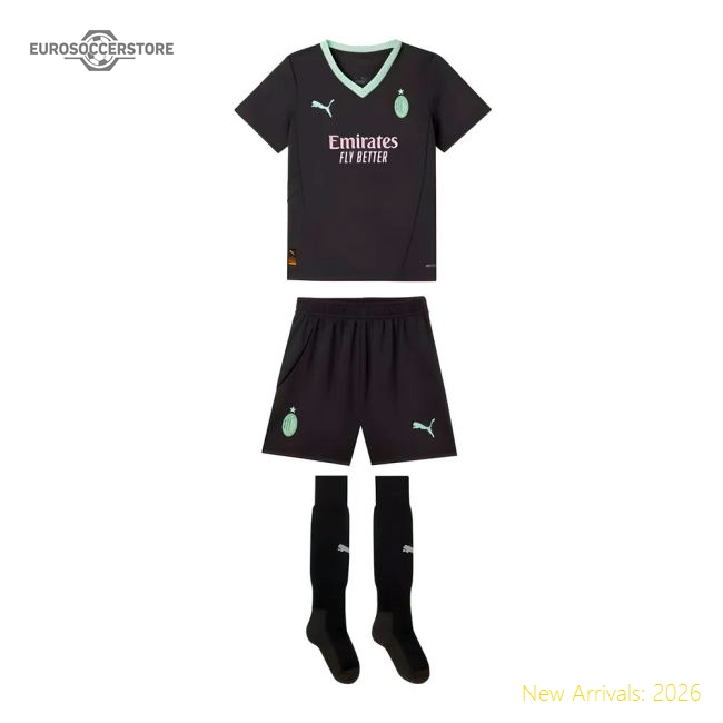 Fan-Favorite Premium 2024-2025 Ac Milan Third Mini Kit