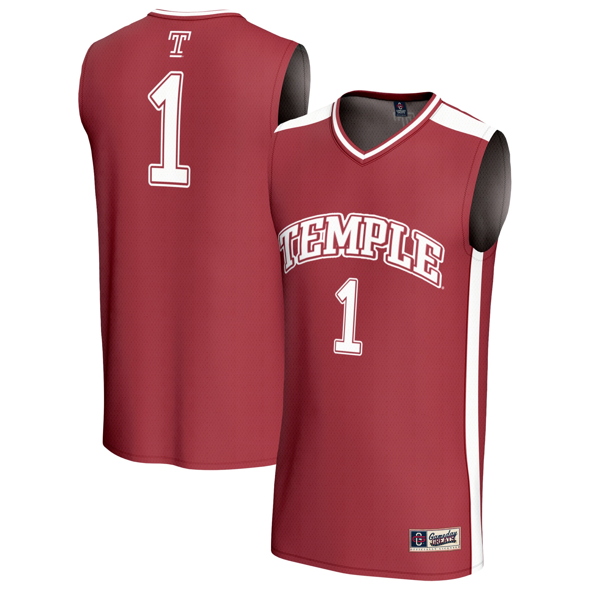 [DDG] Women's Temple Owls GameDay Greats Lightweight Basketball Jersey - Cherry