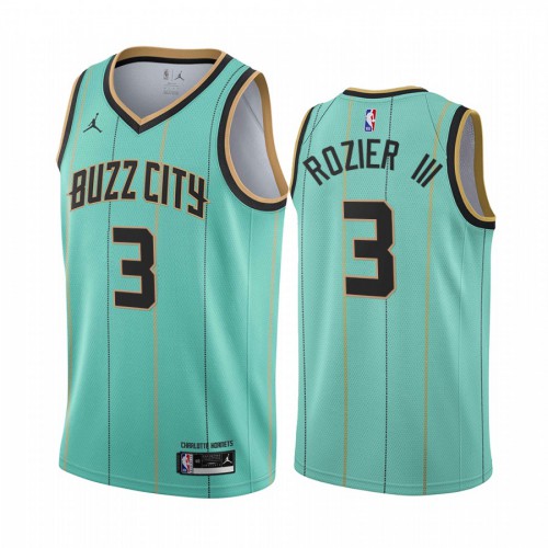 High-Quality CHA #3 Terry Rozier 2020 City NBA Swingman Jersey Green