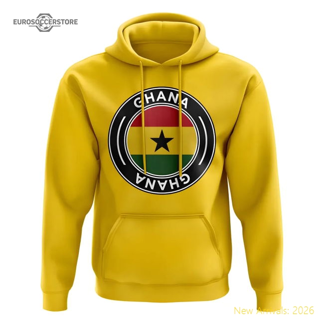 First-class Ghana National Team Football Badge Hoodie (yellow)