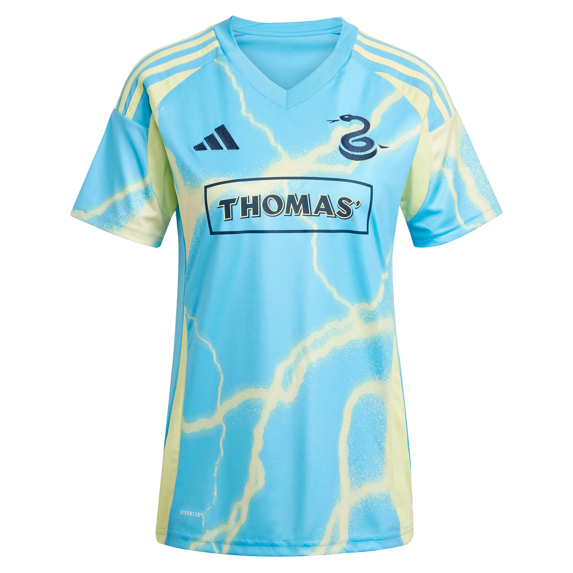 [JED] Philadelphia Union Women's 2025 The Voltage Kit Replica Custom Jersey - Blue