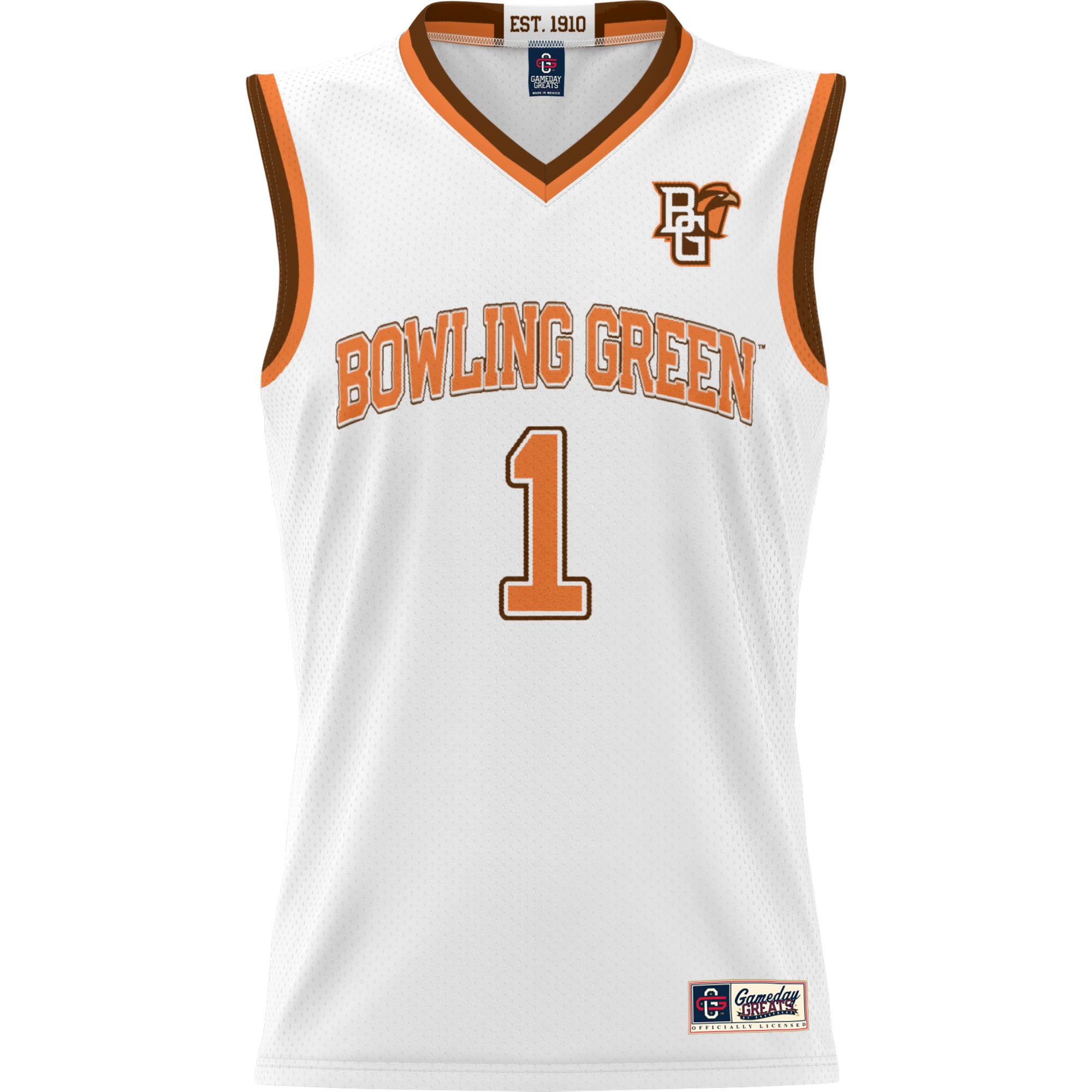 [DDG] Bowling Green St. Falcons GameDay Greats Youth Lightweight Basketball Jersey - White