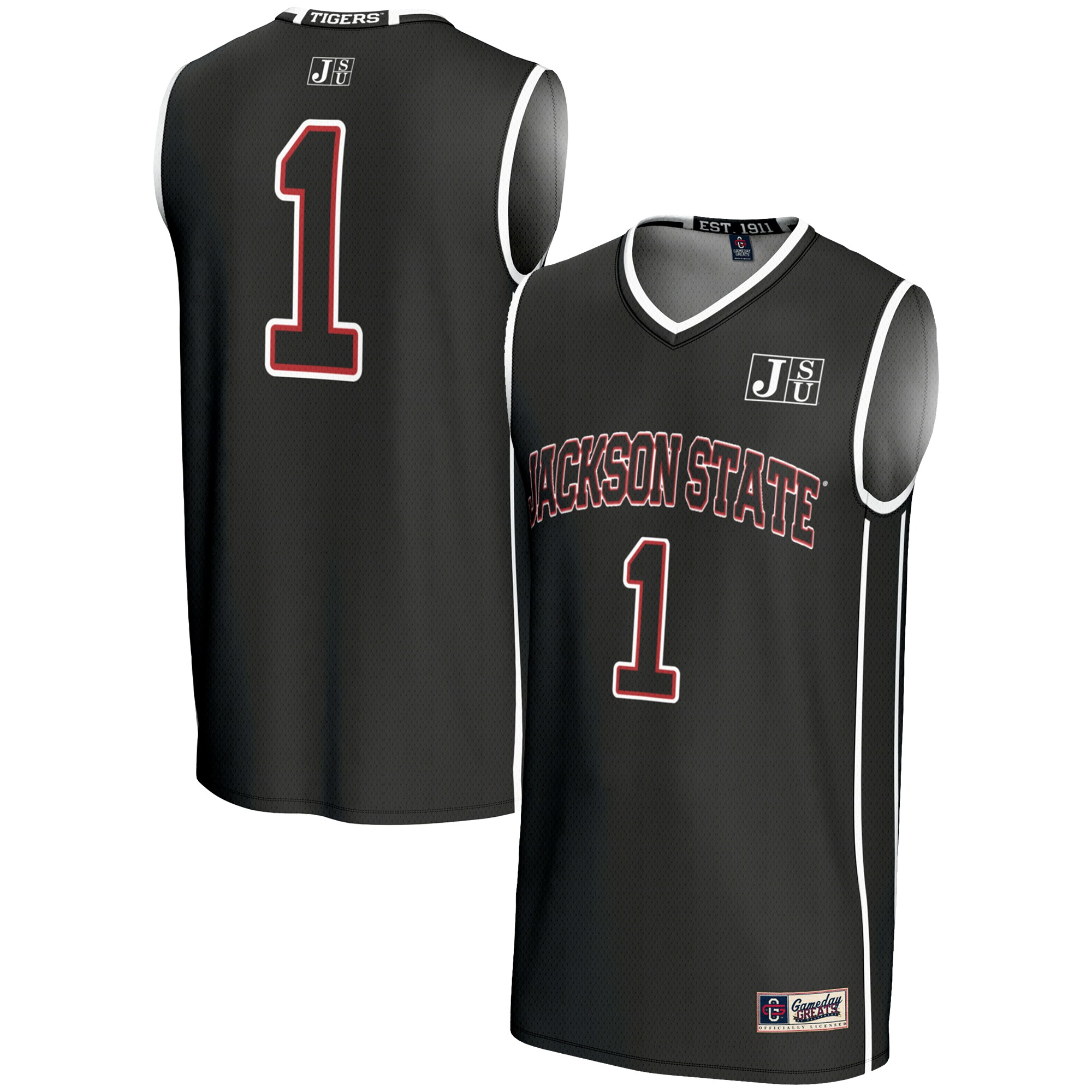 [DDG] Jackson State Tigers GameDay Greats Youth Lightweight Basketball Jersey - Black